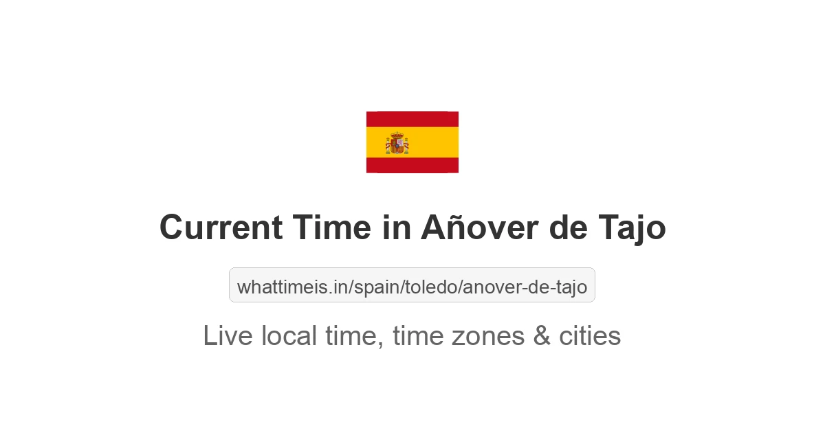 Current Time in Añover de Tajo