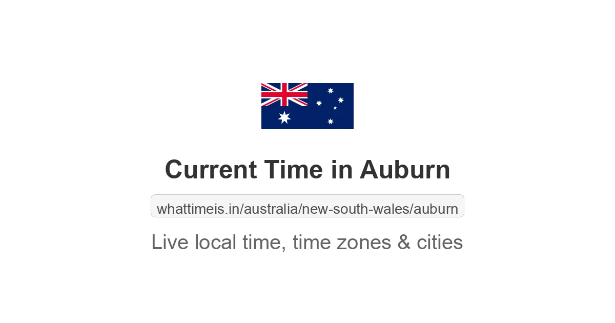 Current Time in Auburn