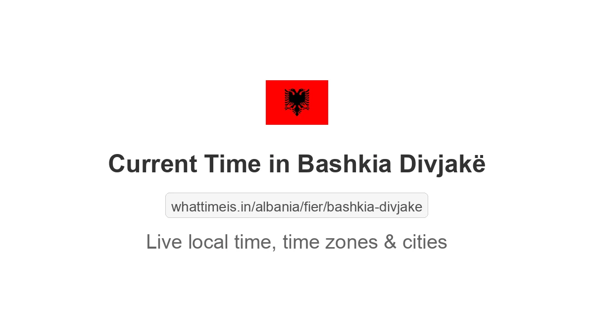 Current Time in Bashkia Divjakë