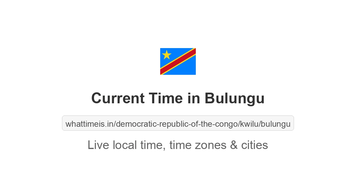 Current Time in Bulungu