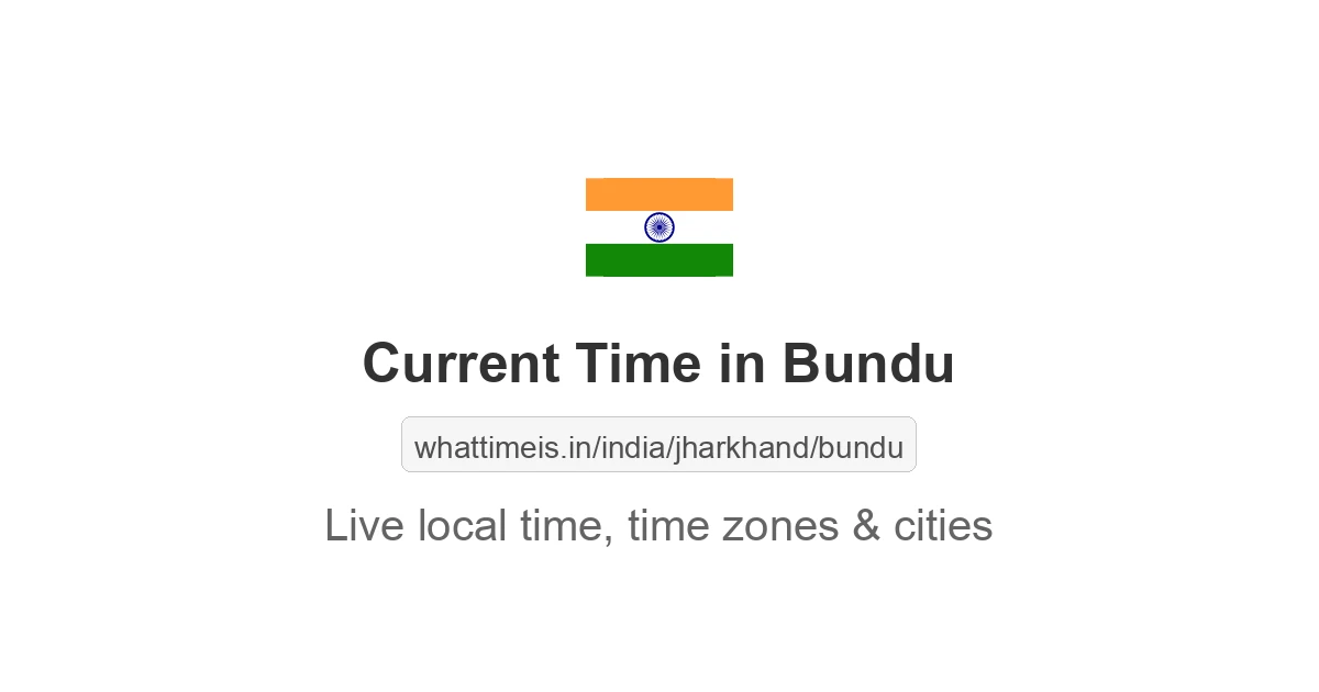 Current Time in Bundu