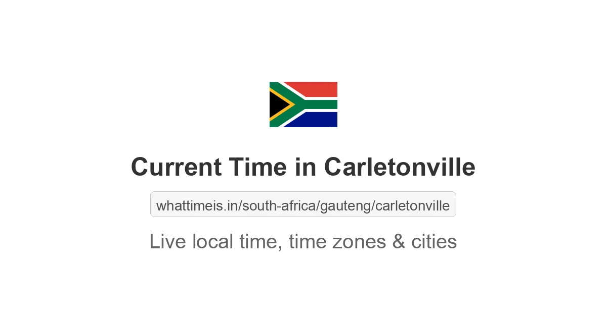 Current Time in Carletonville