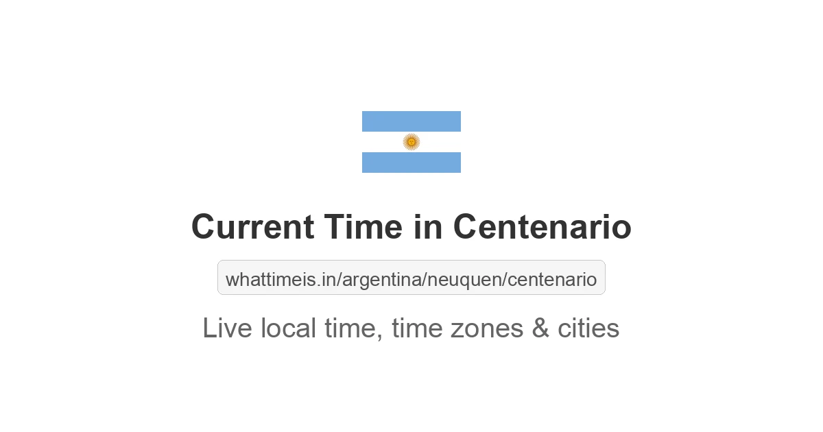 Current Time in Centenario