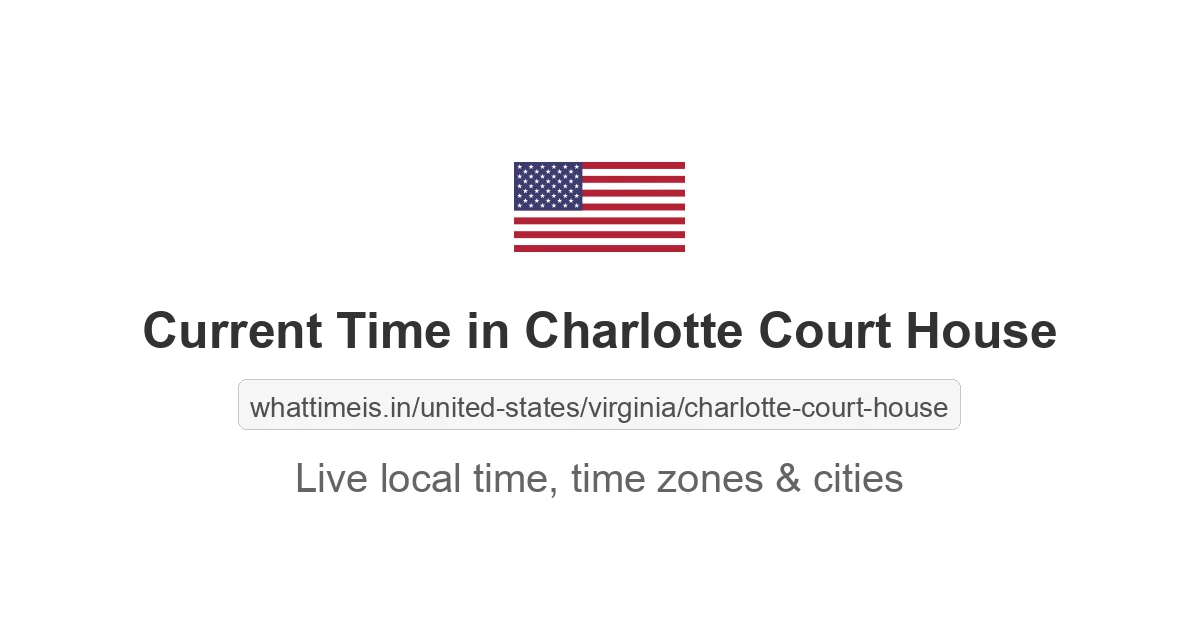 Current Time in Charlotte Court House