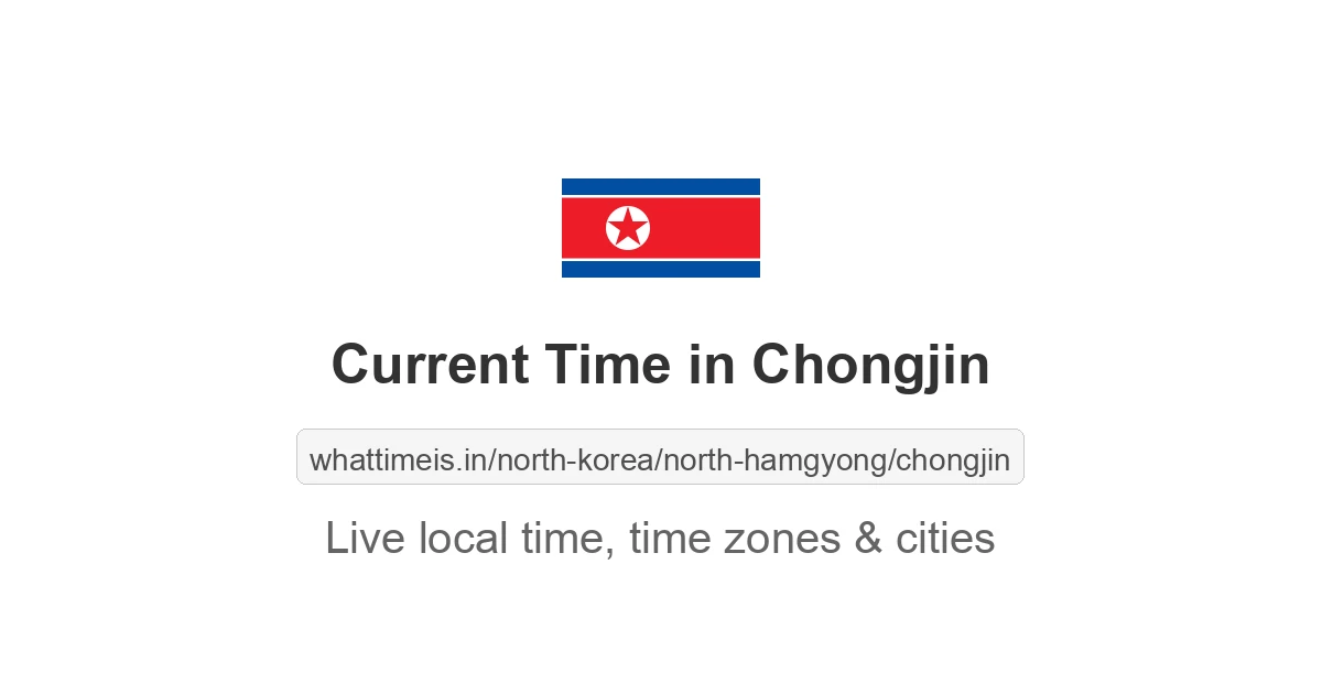 Current Time in Chongjin