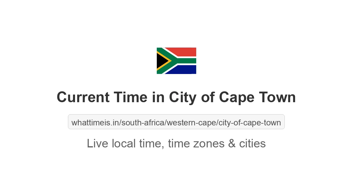 Current Time in City of Cape Town