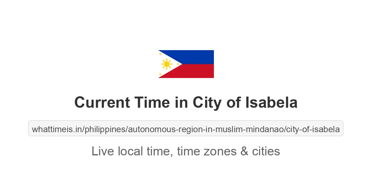 Current Time in City of Isabela