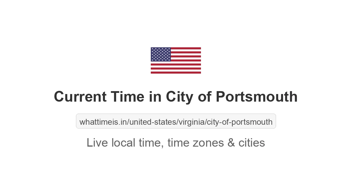 Current Time in City of Portsmouth