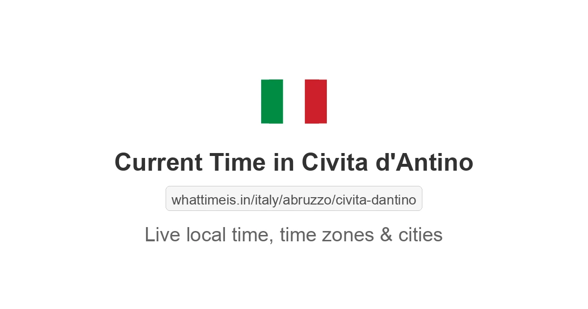 Current Time in Civita d'Antino