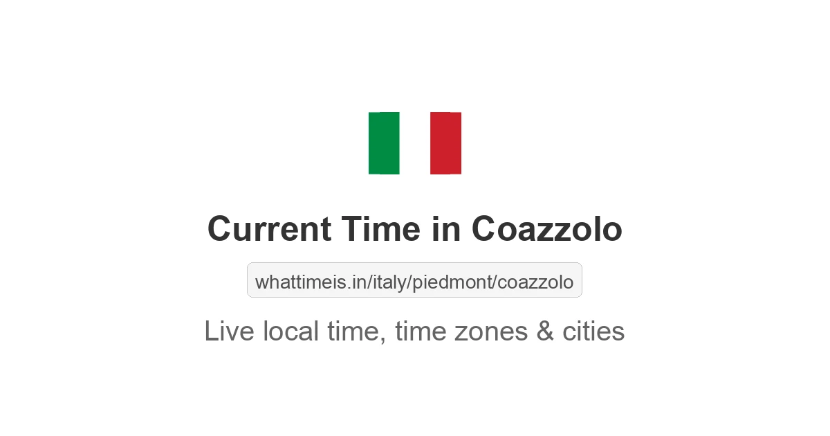 Current Time in Coazzolo