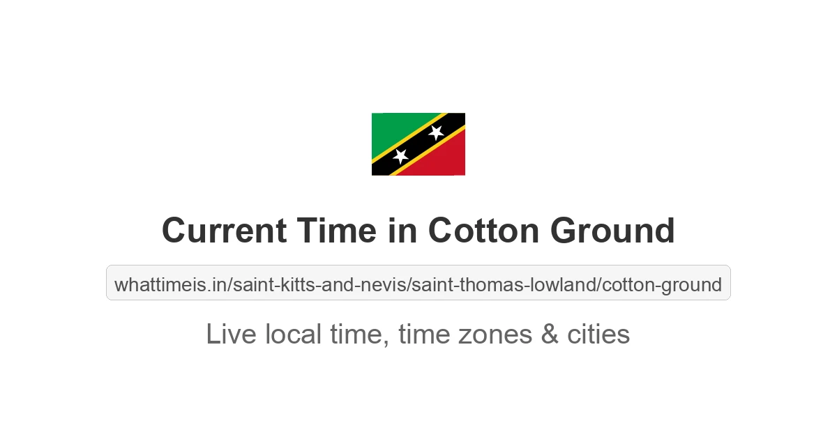 Current Time in Cotton Ground