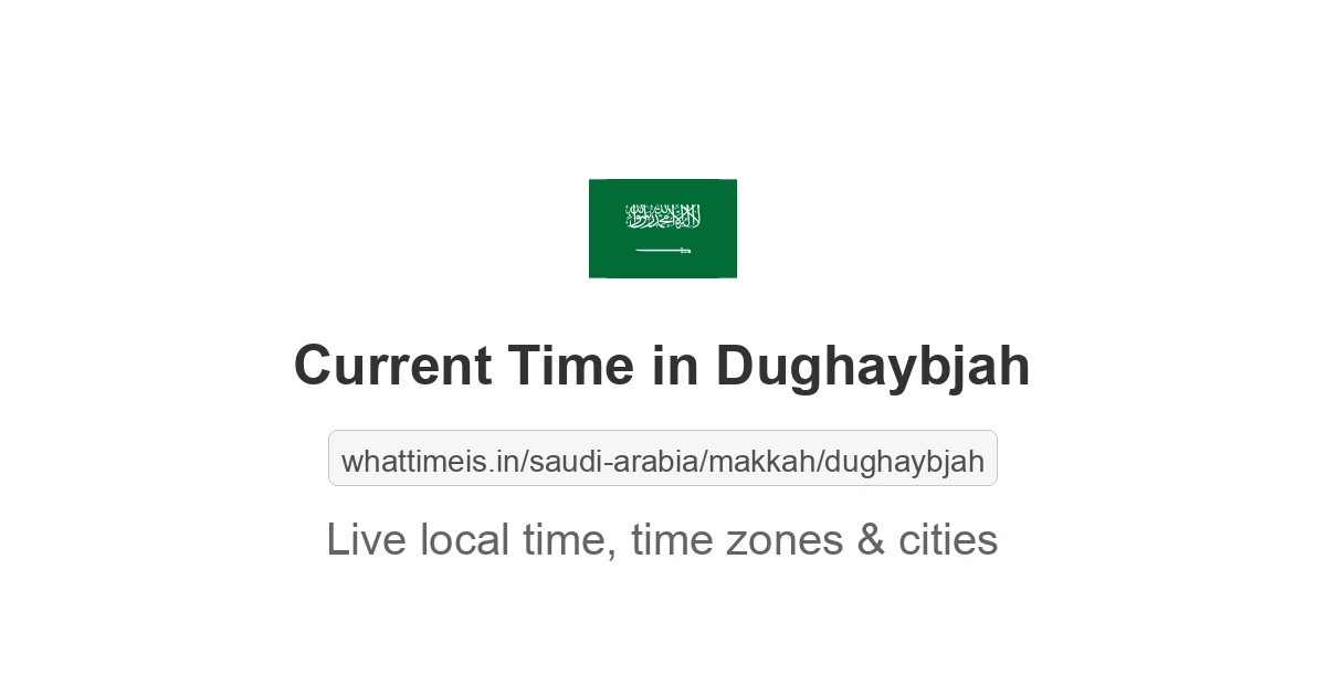 Current Time in Dughaybjah