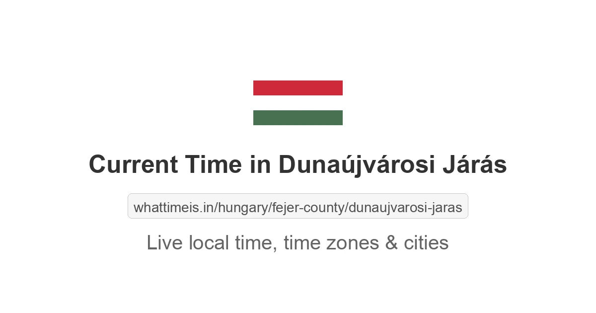 Current Time in Dunaújvárosi Járás