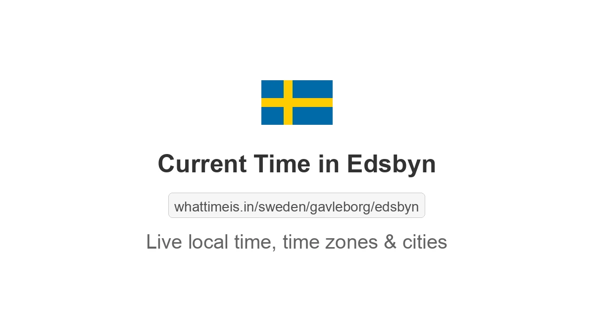 Current Time in Edsbyn