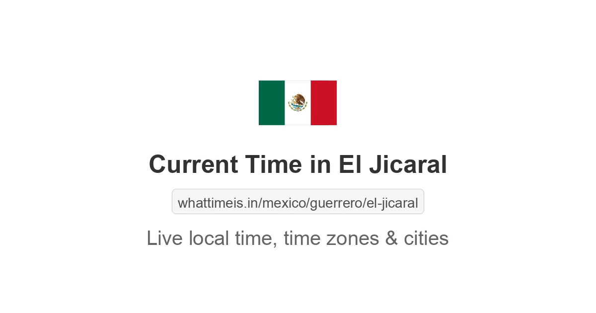 Current Time in El Jicaral