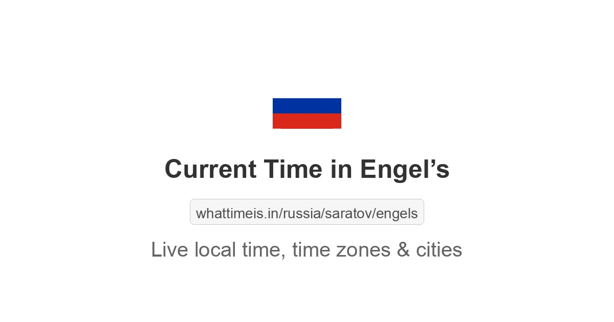 Current Time in Engel’s