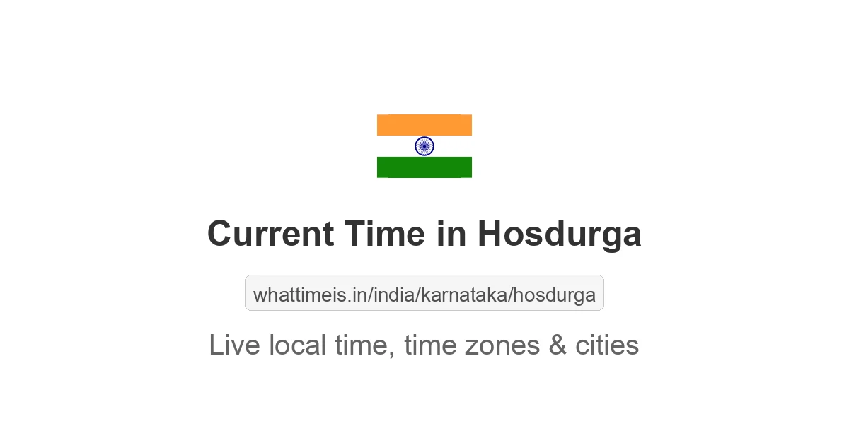 Current Time in Hosdurga