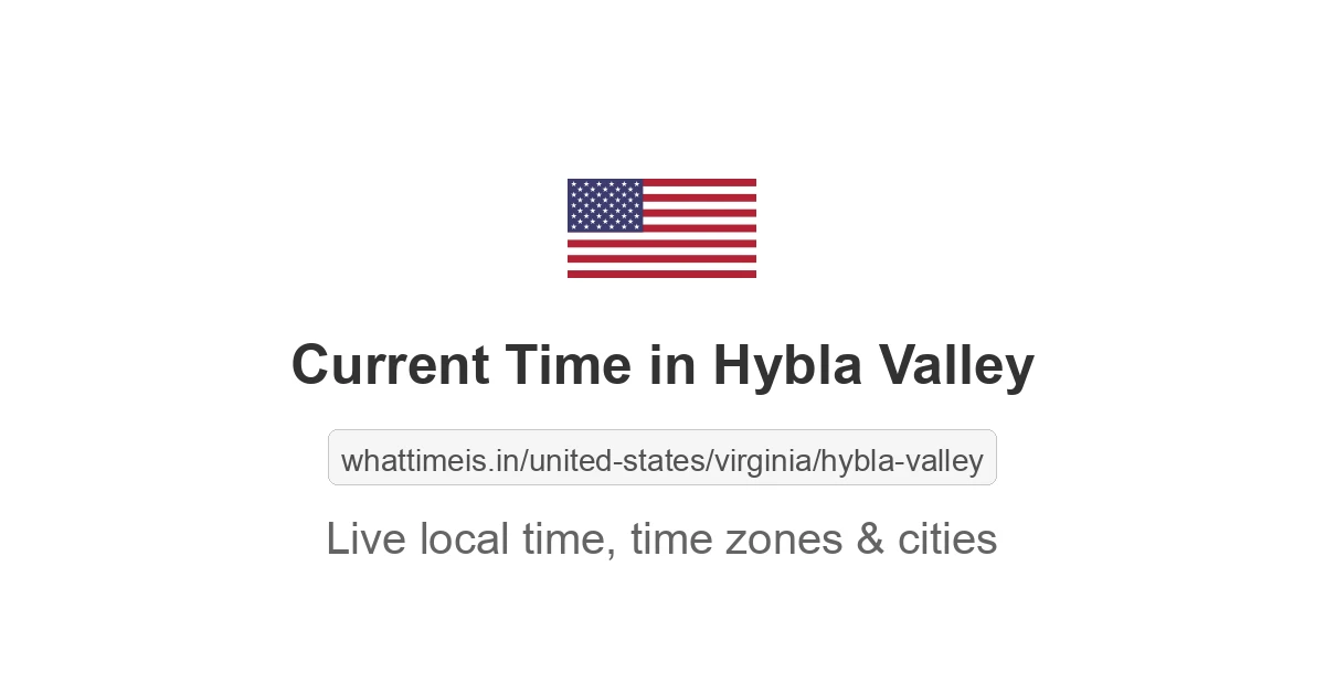 Current Time in Hybla Valley