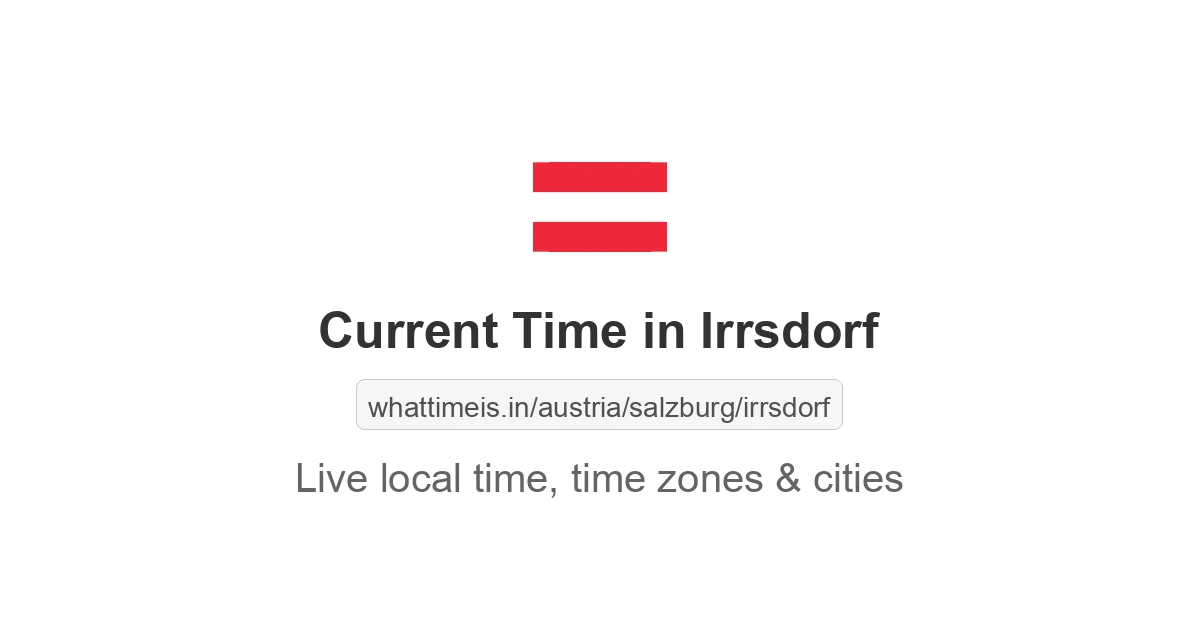 Current Time in Irrsdorf