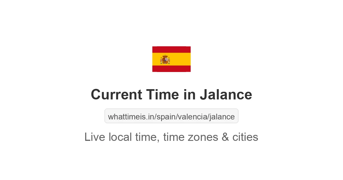 Current Time in Jalance