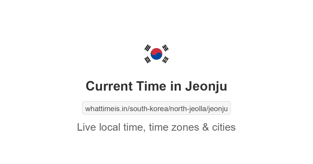 Current Time in Jeonju