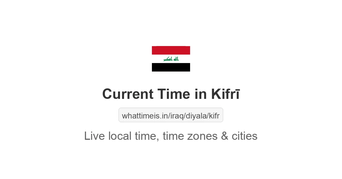 Current Time in Kifrī