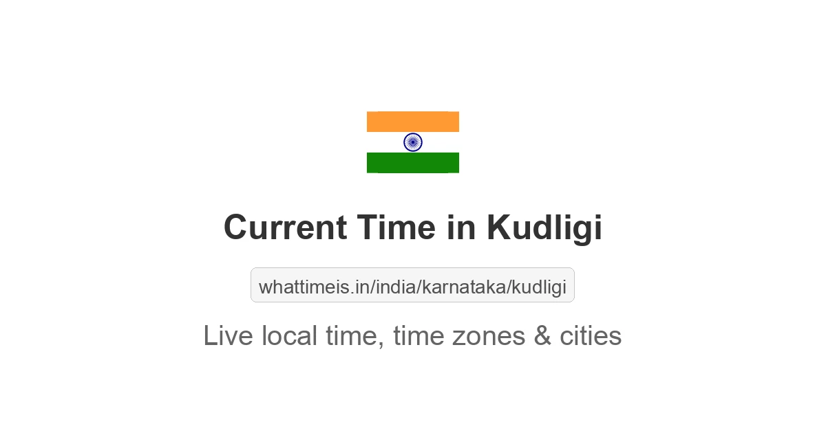 Current Time in Kudligi