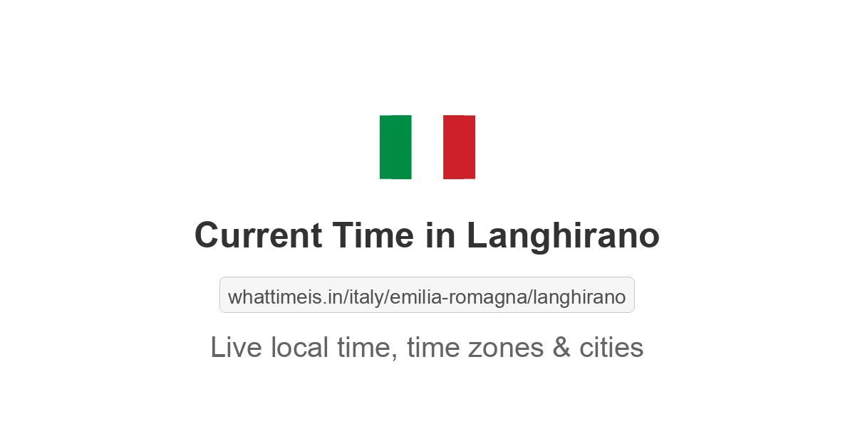 Current Time in Langhirano
