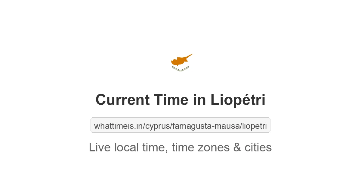 Current Time in Liopétri