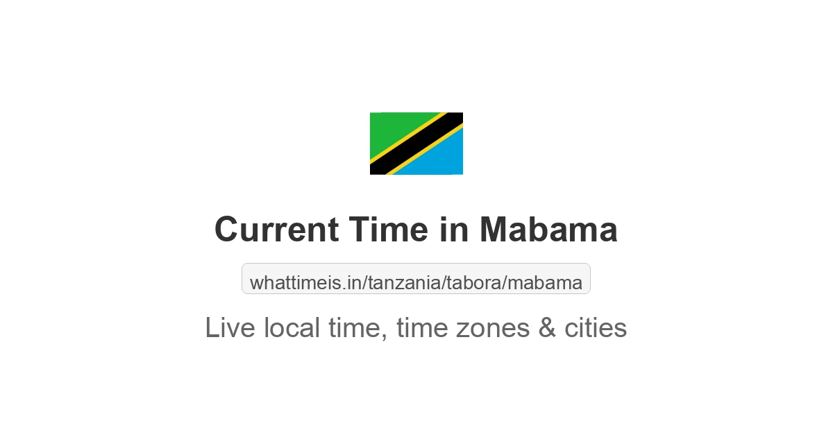 Current Time in Mabama