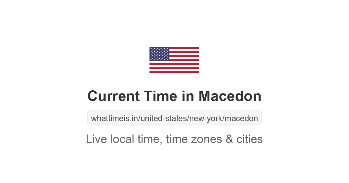Current Time in Macedon
