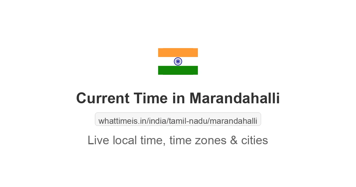 Current Time in Marandahalli