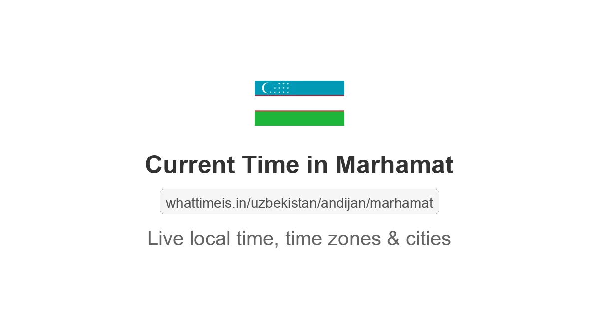 Current Time in Marhamat
