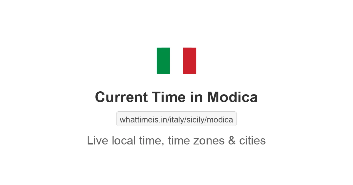 Current Time in Modica