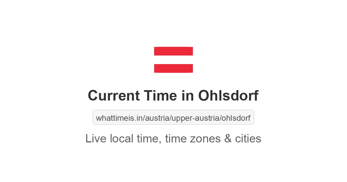 Current Time in Ohlsdorf