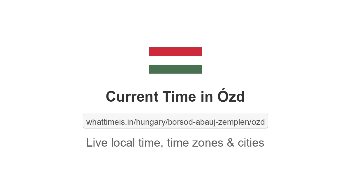 Current Time in Ózd