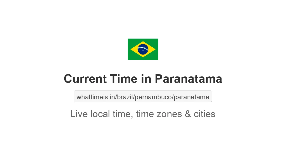 Current Time in Paranatama