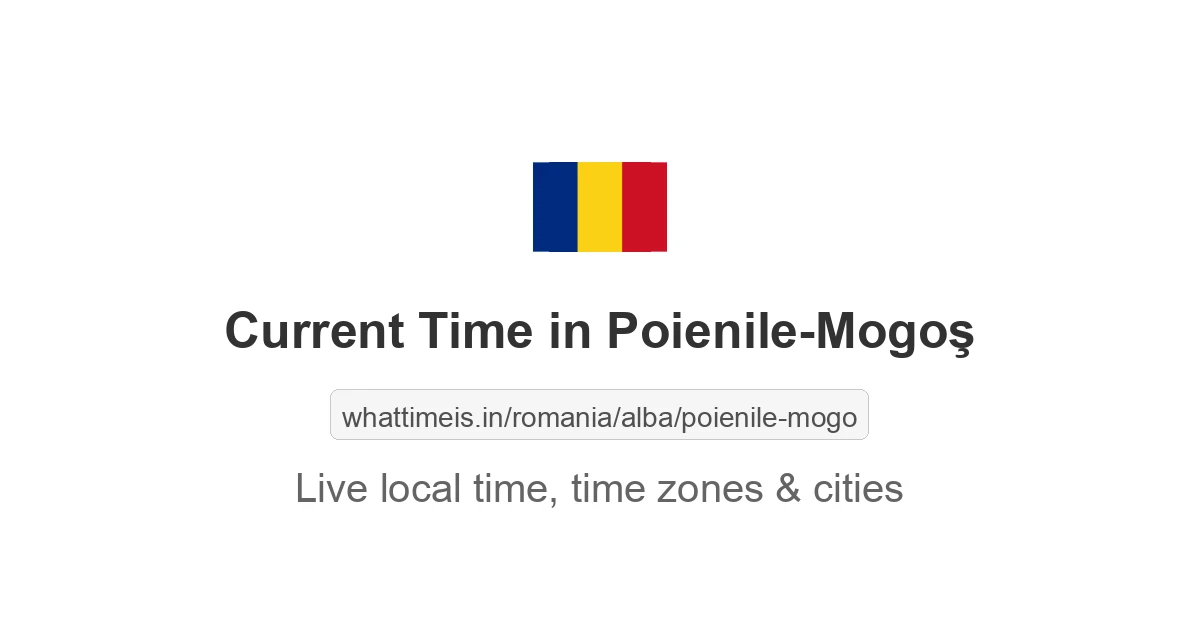 Current Time in Poienile-Mogoş