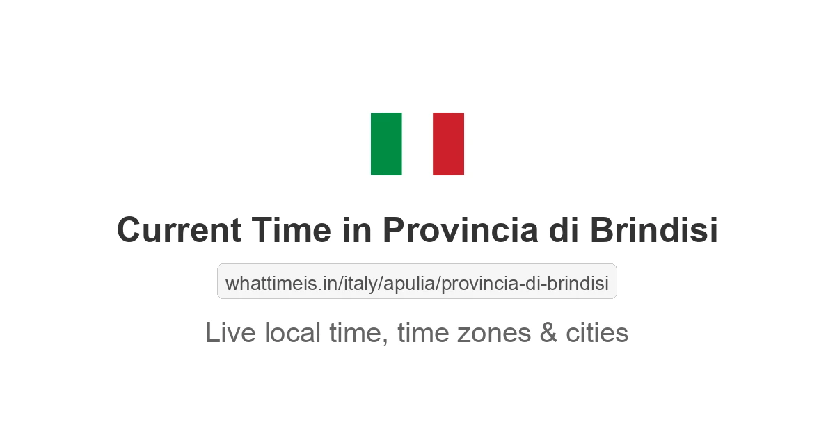 Current Time in Provincia di Brindisi