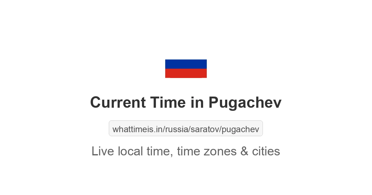 Current Time in Pugachev