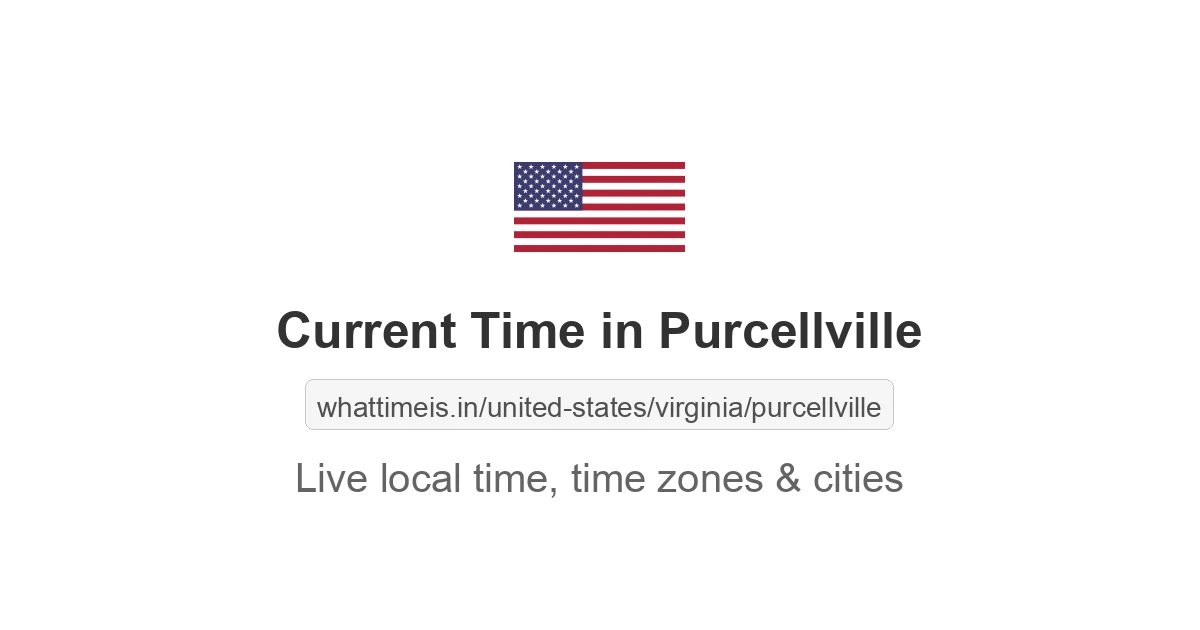 Current Time in Purcellville