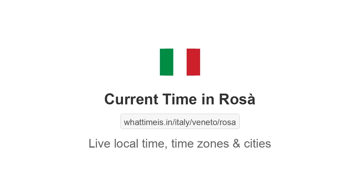 Current Time in Rosà
