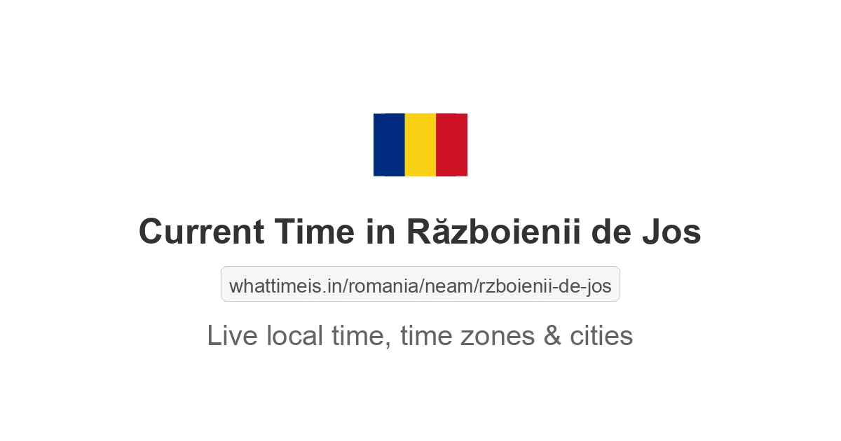 Current Time in Războienii de Jos