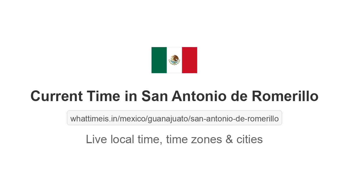Current Time in San Antonio de Romerillo