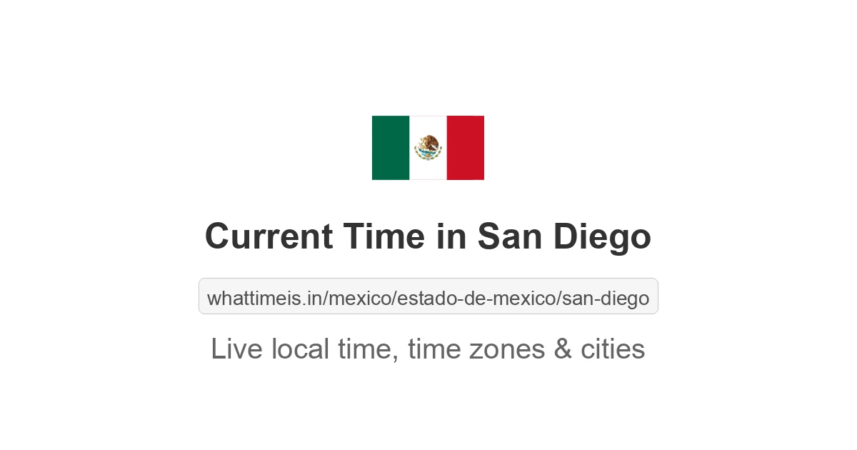 Current Time in San Diego