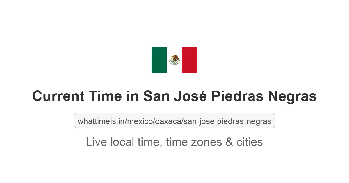 Current Time in San José Piedras Negras