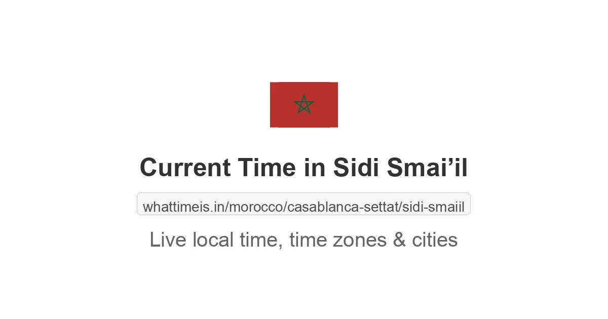 Current Time in Sidi Smai’il
