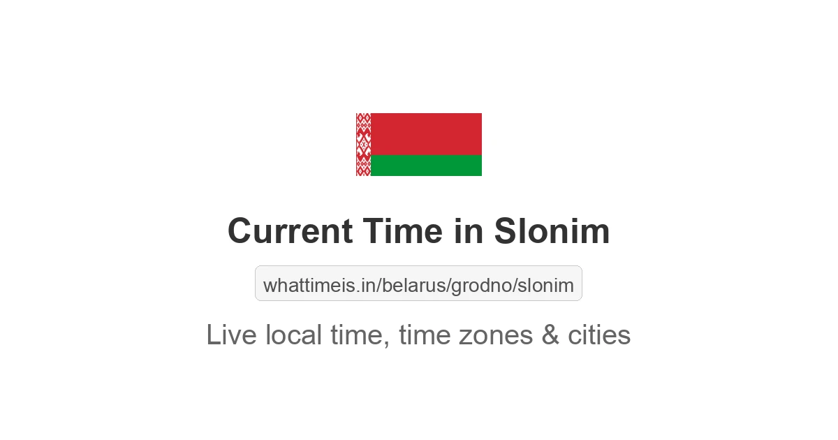 Current Time in Slonim