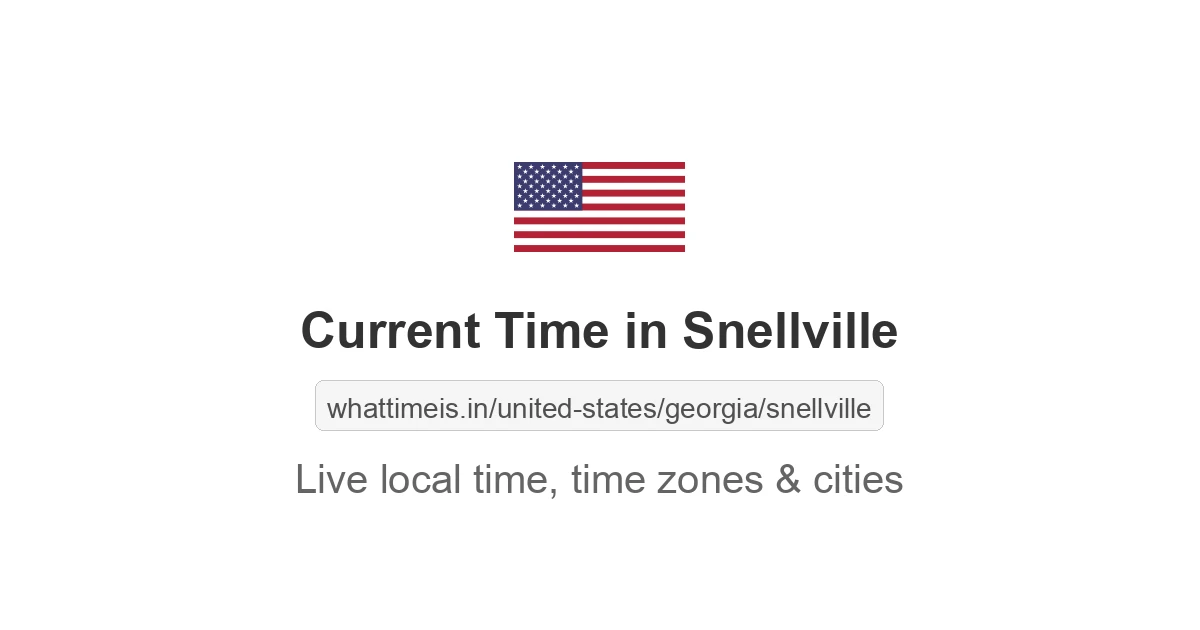 Current Time in Snellville
