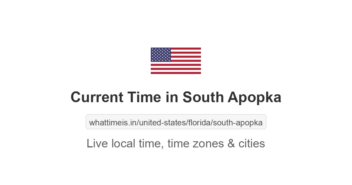 Current Time in South Apopka